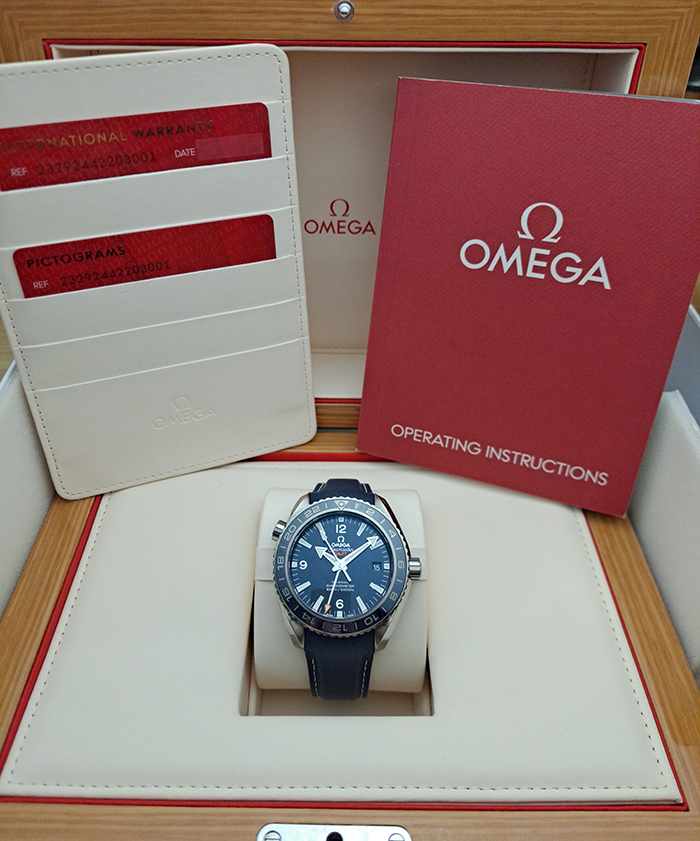 Omega Seamaster Blue Planet Ocean 600M Co-Axial GMT Titanium wristwatch Ref. 232.92.44.22.03.001
